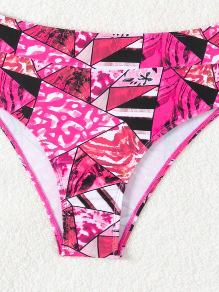Women'S Patchwork Printed Bikini Set Summer