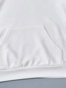 SHEIN Sudadera Con Capucha Para Niñas Adolescentes Con Estampado De Flores Y Libros - Blanco - Ver 6