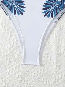 SHEIN Swim Summer Women'S Printed Halter Neck Bikini Set Carnival - Multicolor - View 4