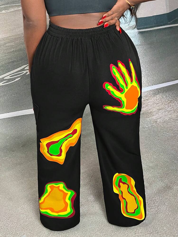 Ladies' Thermal Imaging Printed Elastic Waist Pants
