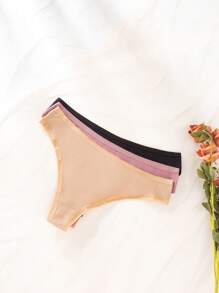 Tanga Sólido De Color Liso Y Sin Costuras - Multicolor - Ver 4