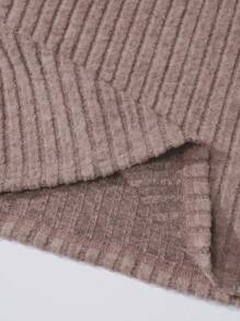 SHEIN Unity 纯色罗纹针织长裙女装套装