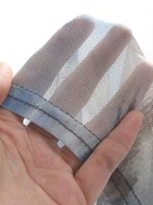 DAZY Vestido de manga larga con abertura y bajo de malla con efecto tie-dye, vestido casual para mujer, vestido de otoño