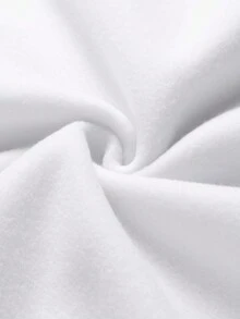 男士耳機印花連帽休閒衛衣 - 白色 - 查看 5