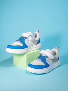 Kids' Spring/Autumn Breathable Mesh Sneakers, Refreshing Colors, Anti-Collision Toe Design, Lightweight, Suitable For Daily Wear And Sports, Versatile And Fashionable - Multicolor - View 1