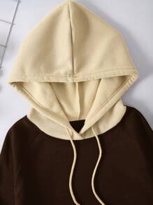 男士鬆身款拼色束口帽衫 - 彩色 - 查看 8