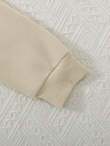 Tween 女孩相機和花卉印花連帽運動衫和慢跑褲兩件套 - 杏色 - 查看 6