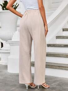 SHEIN Clasi Pantalones Decorados Con Botones Para Mujer