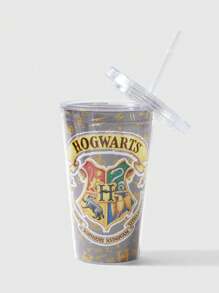 Harry Potter | ROMWE Vaso Con Boquilla Con Impresión De Animales Y Letras - transparente - Ver 1