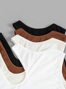 Muchica Nhiều màu Dệt kim Của phụ nữ Áo ba lỗ - Nhiều màu - Xem 5