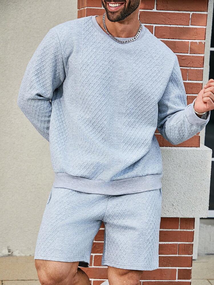 Men's Plus Size Casual 2pcs/Set Outfit