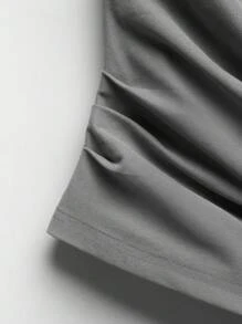 SHEIN EZwear Damski Pofałdowany Topy