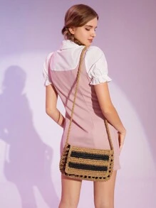 SHEIN MOD Damski Modny Kolorowe bloki Torba typu Crossbody