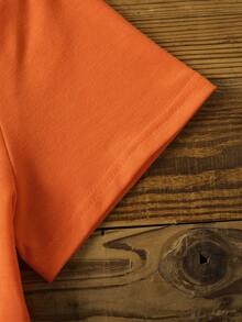 SHEIN EZwear 純色基本款圓領休閒t卹 - 彩色 - 查看 3