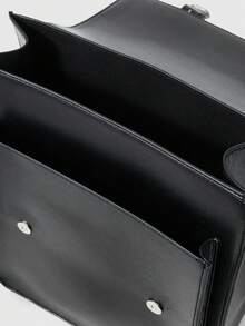 ROMWE Goth Đúng mốt Quý cô Túi đeo chéo Ba lô Với Chi tiết chéo - màu đen - Xem 9