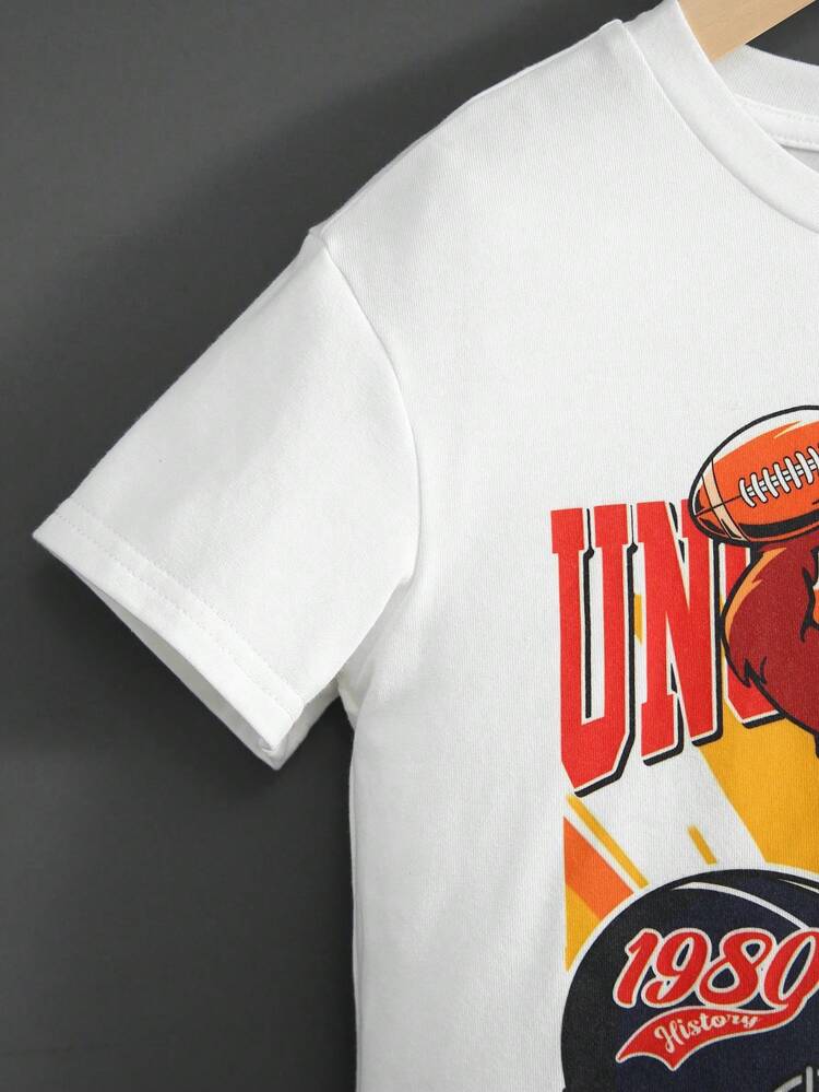 Boys' Lovely And Comfortable Cartoon Animal Pattern Short Sleeve T-Shirt