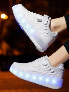 舒適時尚透氣雙輪充電led發光運動鞋,適用兒童 - 彩色 - 查看 2