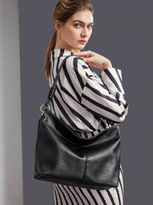 BizChic Elegant Women's Black Versatile Shoulder Bag,For Work - Black - View 2