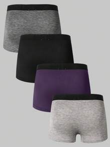 Men'S Cartoon Printed Boxer Briefs (4pcs/Pack) - Multicolor - View 2