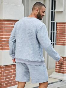 Manfinity Homme Men's Plus Size Casual 2pcs/Set Outfit