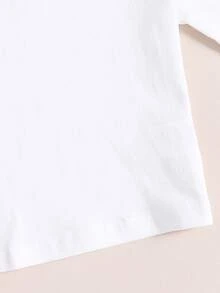 Scoop Neck Butterfly Print Tee & Sweatpant Set - Multicolor - View 5