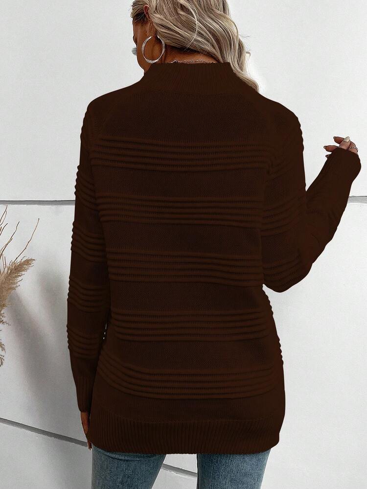 Button Detail Sweater Pullover Knit Pullover Fall Winter Sweater