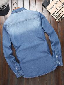 Manfinity LEGND Nam Rách Áo denim - Rửa tối - Xem 2