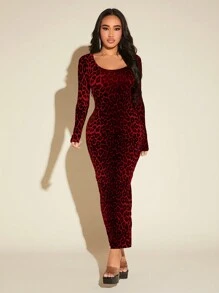 Radiana Vestido Sexy Estampado De Leopardo Para Mujer