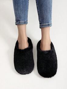 Fluffy And Silent Women's Indoor Slippers, Lightweight And Soft For Home Use On Flooring - Black - View 4