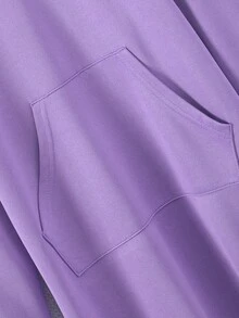 少女實色膝上連帽運動衫裙,秋冬季節必備單品