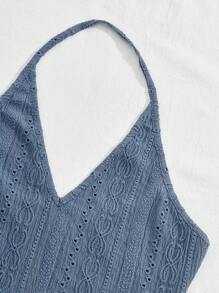 Soleia Camiseta Sin Mangas Con Cuello Halter De Vacaciones Para Mujer