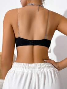 DelicateAllure Women's Strapless Lace Bra Lingerie - Apricot - View 2