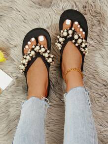 Của phụ nữ Cao gót Dép xăng đan , Thời trang Trân châu Của phụ nữ Sành điệu Giày Slingback Giày cao gót Đầm Giày nữ Baotou , Của phụ nữ Nền tảng Giày dép - Nhiều màu - Xem 3