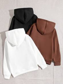 SHEIN 少女心形印花卫衣三件套 - 彩色 - 查看 2