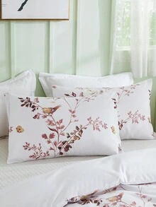 3pcs Modern American Style Home Bedroom Four Seasons Universal Simple Fashionable Fresh Polyester Microfiber Multi-Colored Digital Printed Quilt Cover Set (1 Quilt Cover + 2 Pillowcases, No Filling) - Multicolor - View 11