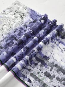 Baby Girls' Fashionable Shiny Glitter Printed Long-sleeve Cardigan, Paired With Printed Skirt Outfit For Autumn/winter