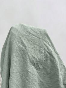 SHEIN LUNE 夏季大码纯色方领背心 - 綠色 - 查看 6