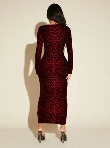 Radiana Vestido Sexy Estampado De Leopardo Para Mujer