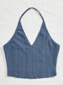 Soleia Camiseta Sin Mangas Con Cuello Halter De Vacaciones Para Mujer