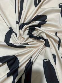 优雅几何印花宽松阔腿裤，春夏时尚长裤