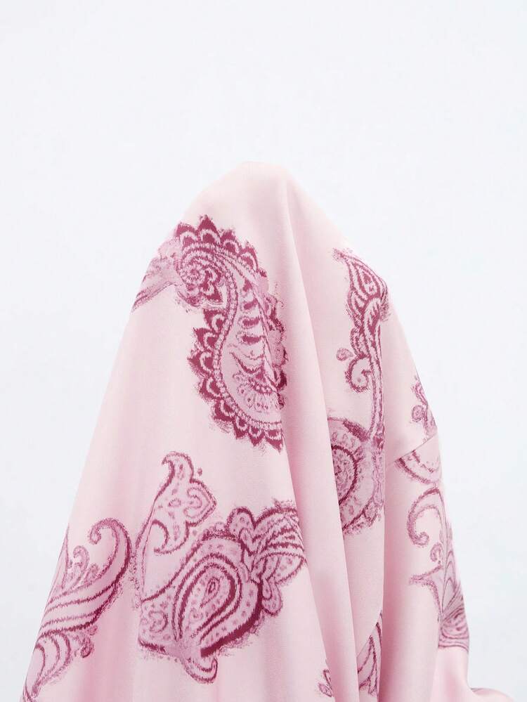 Women's Wrap Dress With Paisley Pattern