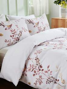 3pcs Modern American Style Home Bedroom Four Seasons Universal Simple Fashionable Fresh Polyester Microfiber Multi-Colored Digital Printed Quilt Cover Set (1 Quilt Cover + 2 Pillowcases, No Filling) - Multicolor - View 9