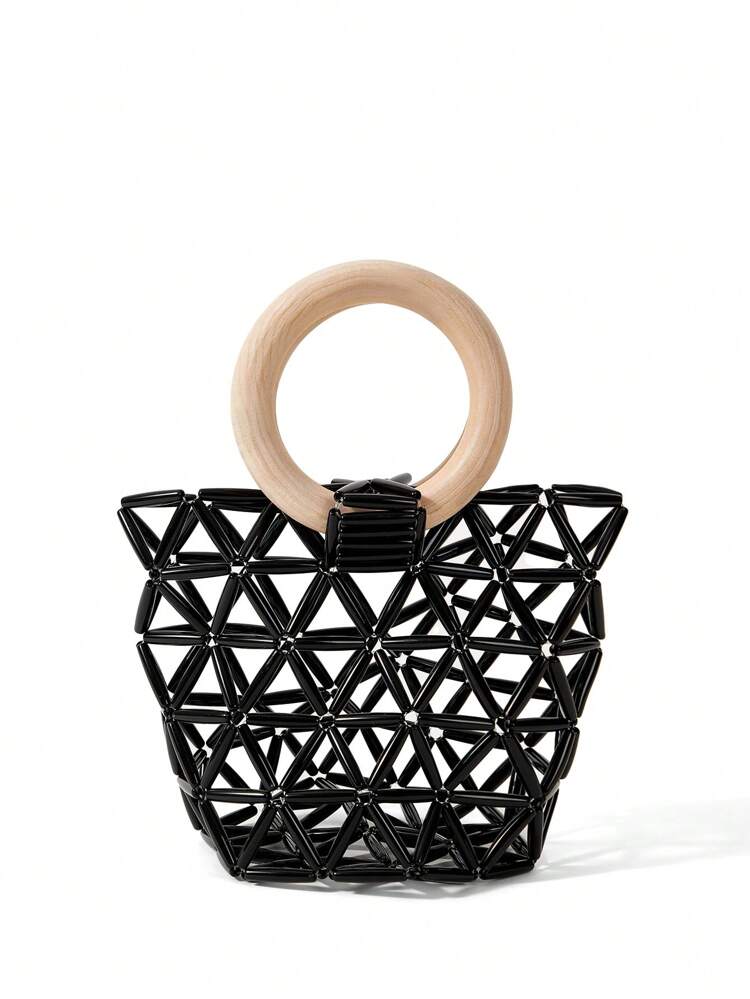 Women'S Simple Hollow Out Tote Bag