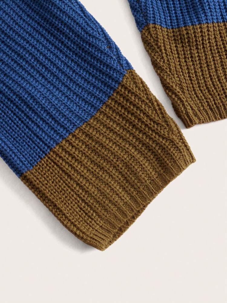 Plus Size Women's Striped Sweater With Drop Shoulder Long Sleeves