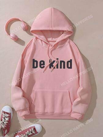 Tortoise Printing Pocket Thermal Lined Hoodie Drawstring