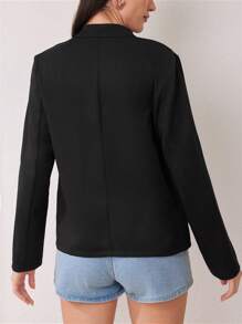 EMERY ROSE 女款開襟長袖外套 - 黑色 - 查看 2