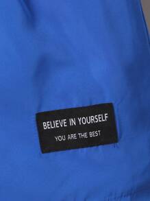 SHEIN Młody chłopiec 2 sztuki/zestaw Młody chłopiec Łatana koszula i spodenki Strój