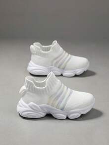 透氣兒童襪子運動鞋,多功能 - 白色 - 查看 3