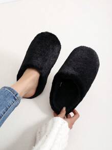 Fluffy And Silent Women's Indoor Slippers, Lightweight And Soft For Home Use On Flooring - Black - View 5
