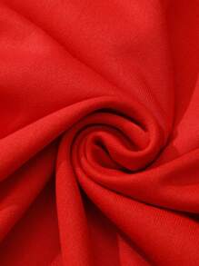 男士搞笑印花下垂肩短袖圓領t恤 - 紅色 - 查看 6